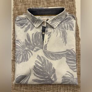 S/S Men’s L Hawaiian print polo shirt